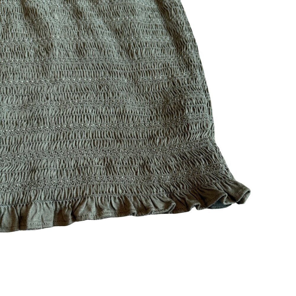 Akemi + Kin x Anthropologie Green Smocked Mini Dress Ruffle Size Medium Women's - Picture 4 of 10
